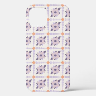 Purple pastel Decorative colourful tile iPhone 12 Case