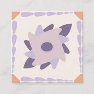 Purple pastel Decorative colourful tile Discount Card