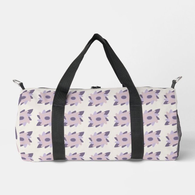 Purple pastel Decorative colourful tile  Duffle Bag (Front)