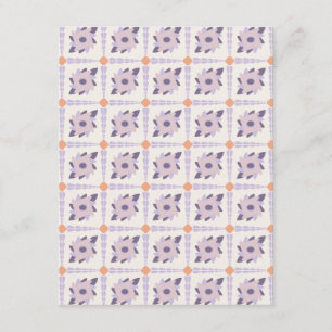 Purple pastel Decorative colourful tile Enclosure Card