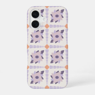 Purple pastel Decorative colourful tile iPhone 16 Case
