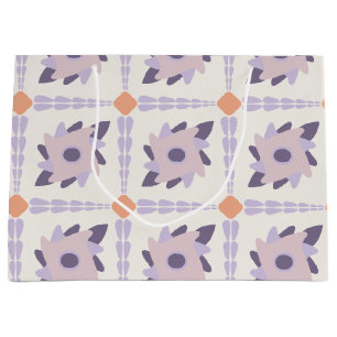 Purple pastel Decorative colourful tile Large Gift Bag