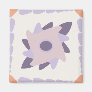 Purple pastel Decorative colourful tile Magnet