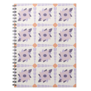 Purple pastel Decorative colourful tile  Notebook