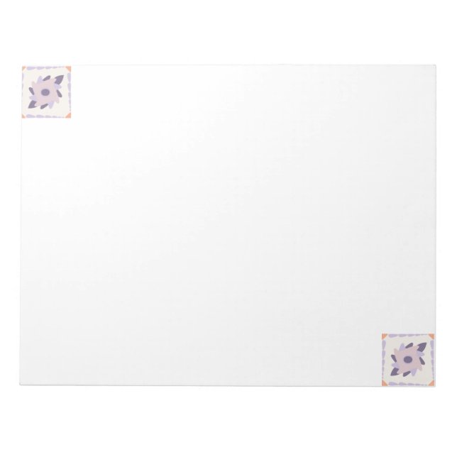 Purple pastel Decorative colourful tile  Notepad (Front)