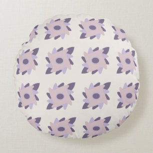 Purple pastel Decorative colourful tile Round Cushion