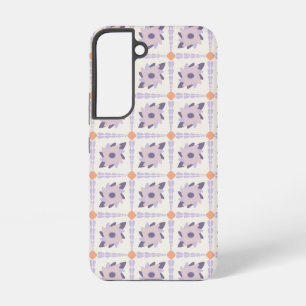 Purple pastel Decorative colourful tile Samsung Galaxy Case