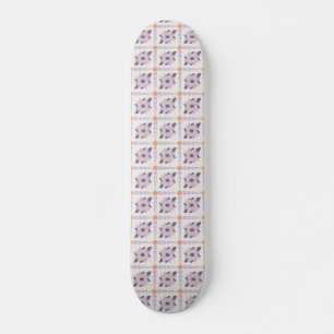 Purple pastel Decorative colourful tile Skateboard