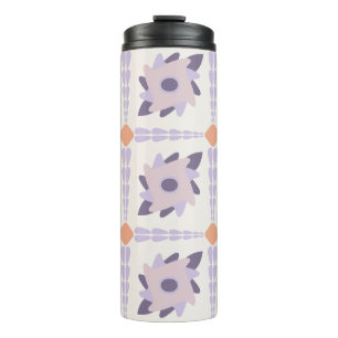 Purple pastel Decorative colourful tile Thermal Tumbler