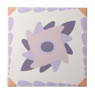 Purple Pastel Decorative Tile Pattern