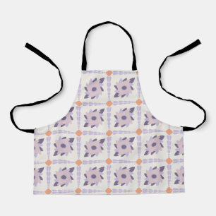 Purple Pastel Decorative Tile Pattern Apron