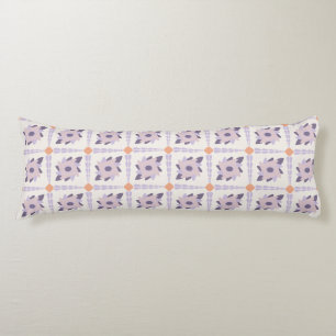 Purple Pastel Decorative Tile Pattern Body Cushion