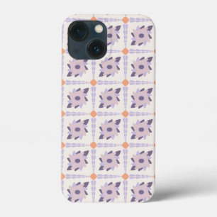 Purple Pastel Decorative Tile Pattern iPhone 13 Mini Case