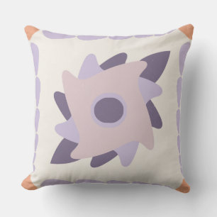 Purple Pastel Decorative Tile Pattern Cushion