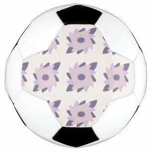 Purple Pastel Decorative Tile Pattern Football