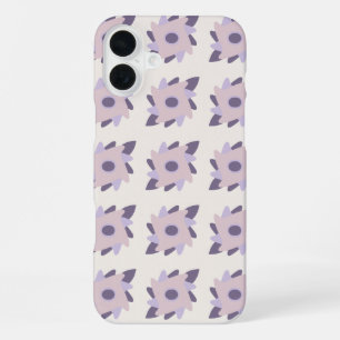 Purple Pastel Decorative Tile Pattern iPhone 16 Plus Case