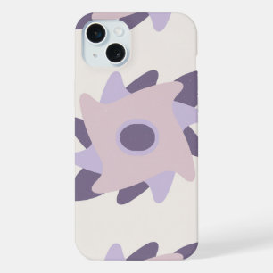 Purple Pastel Decorative Tile Pattern iPhone 15 Plus Case