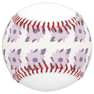 Purple Pastel Decorative Tile Pattern Softball