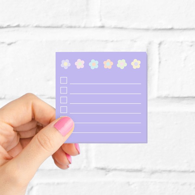 Purple Pastel Flower To Do List Sticky Notes (Creator Uploaded)