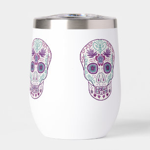 Purple pastel goth Sugar Skull Water Bottle