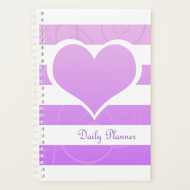 Purple Pastel Heart Planner (Front)