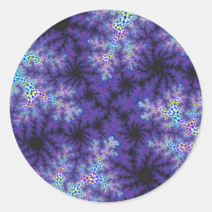 Purple Pastel Speckle Classic Round Sticker