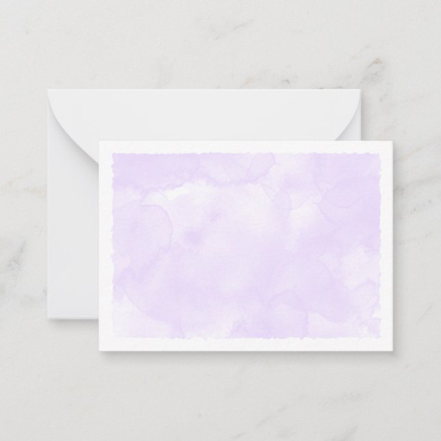Purple Pastel Watercolor Blank All Occasion Card (Front)
