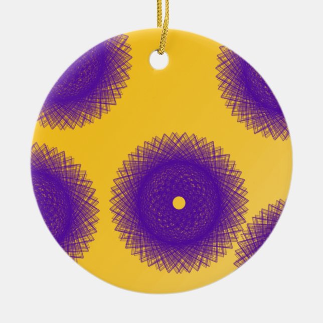 purple patches ceramic tree decoration (Front)