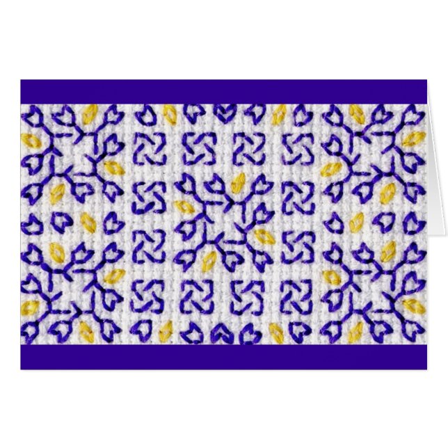 Purple patchwork card 1 (Front Horizontal)