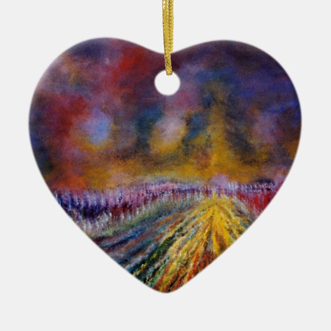 Purple Path Ceramic Tree Decoration (Front)