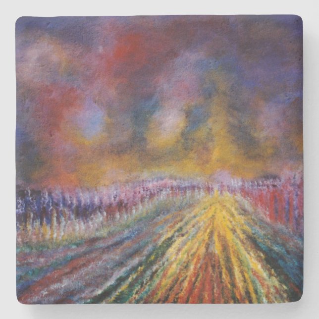 Purple Path Stone Coaster (Front)