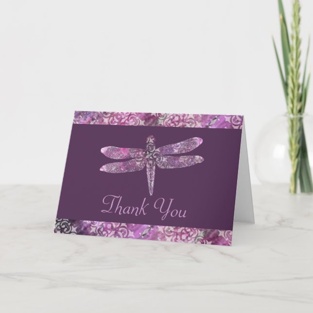 Purple Patina: Dragonfly Thank You (Front)