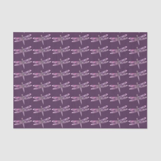 Purple Patina: Dragonfly Tissue Paper (Front)
