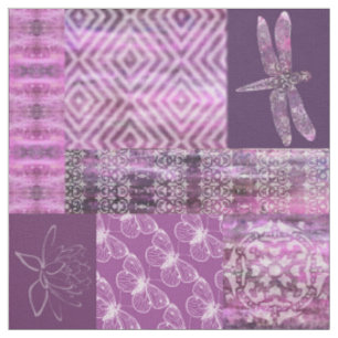Purple Patina: Mosaic Fabric
