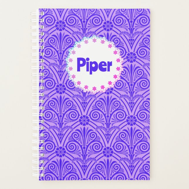 Purple Pattern Boho Name Planner (Front)