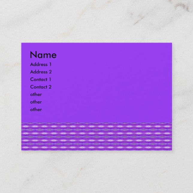 purple pattern business card (Front)