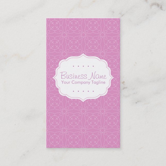 Purple Pattern Business Card (Front)