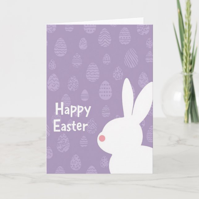 Purple Pattern Easter Card (Front)