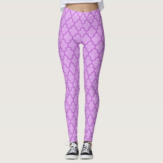 Purple Pattern Halloween Leggings (Front)