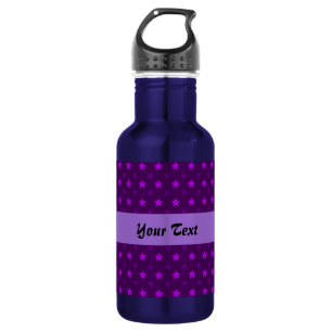 Purple pattern with stars 532 ml water bottle