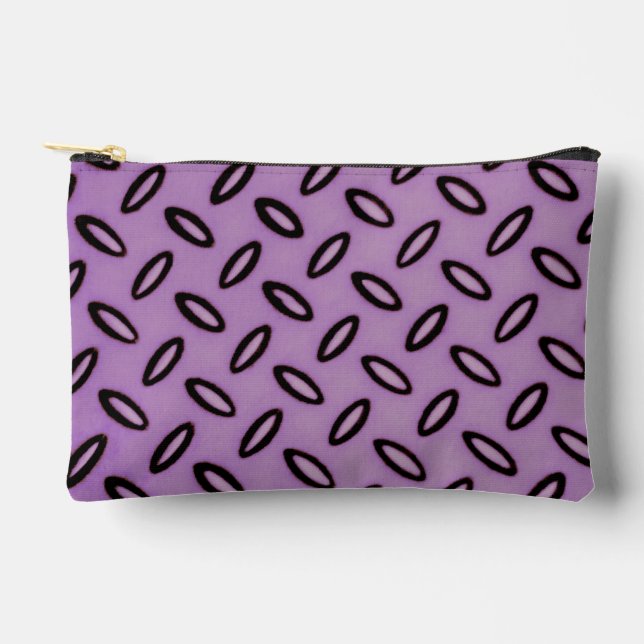Purple Patterned Small Accessory Pouch (Front)