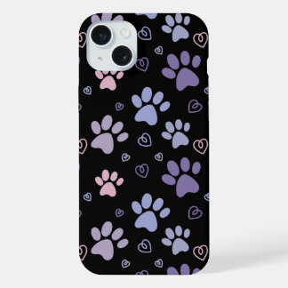 purple paw (black) Phone case