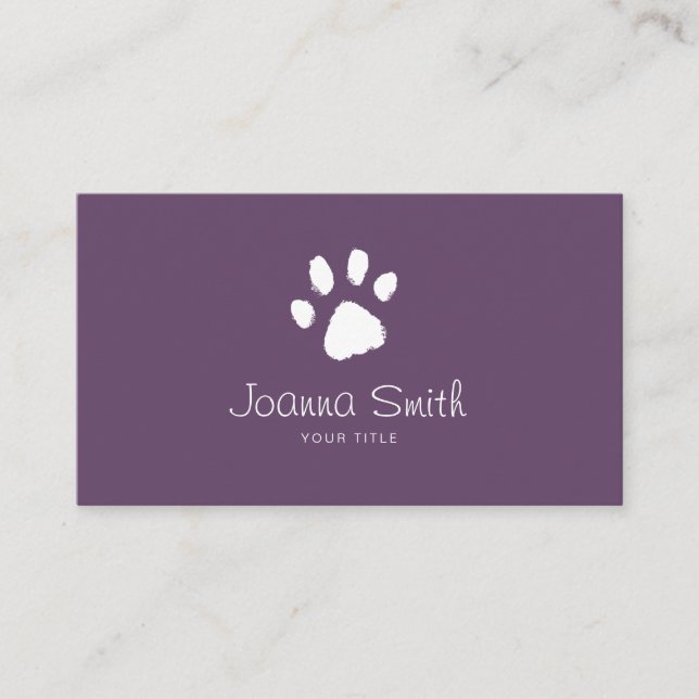 Purple Paw Dog Walking Pet Sitting Vet Appointment (Front)