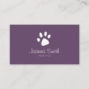Purple Paw Dog Walking Pet Sitting Vet Appointment Card