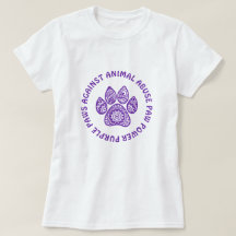 Purple Paw For Animal Abuse Awareness Personalised