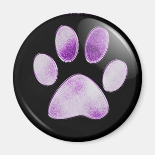 Purple Paw Magnet