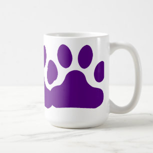Purple Paw Print Coffee Mug