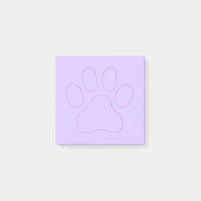 Purple Paw Print  Post-it Notes (Front)
