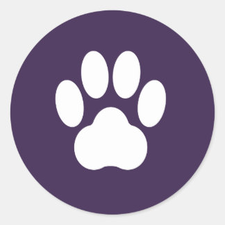 Purple Paw Print Sticker