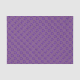 Purple Paw Prints Tissue Paper